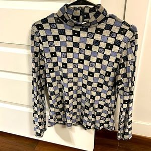 Vintage velvet checkered shirt